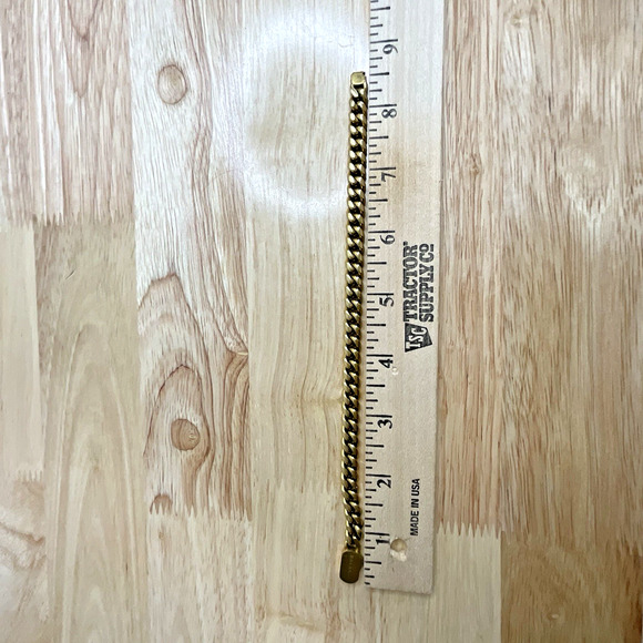 Balanzi Gold Tone 8mm Cuban Chain 8.5” Bracelet Size 8 - Picture 6 of 7